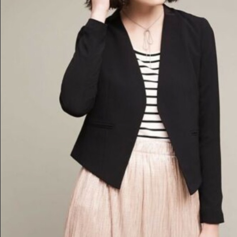 Essential Blazer by Anthropologie. Black. Women’s US Size 10 (UK 14).